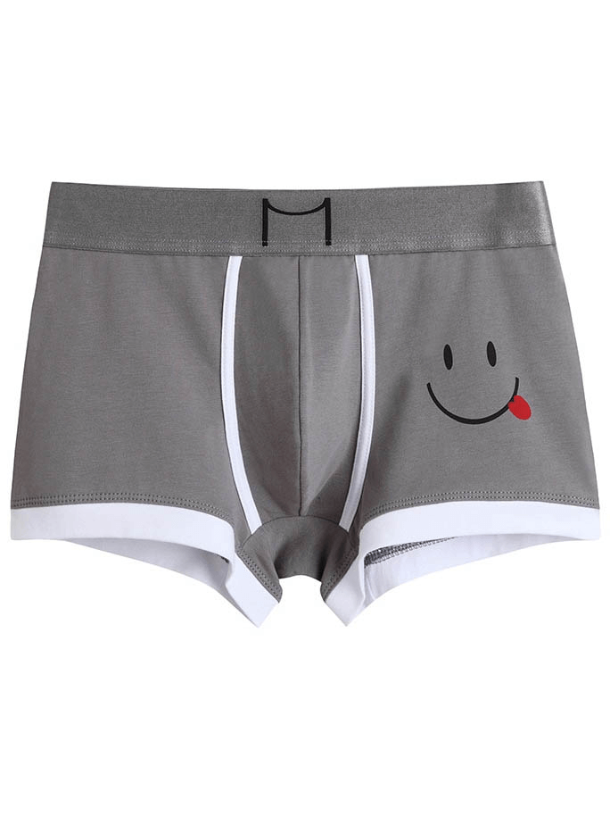 Smiley Print Cotton Boxer for Men / Male Underwear - SF0739