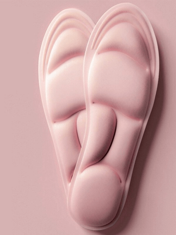 Soft breathable elastic insoles with memory foam, anti-slip, and shock-absorbing features for comfort and arch support in shoes.