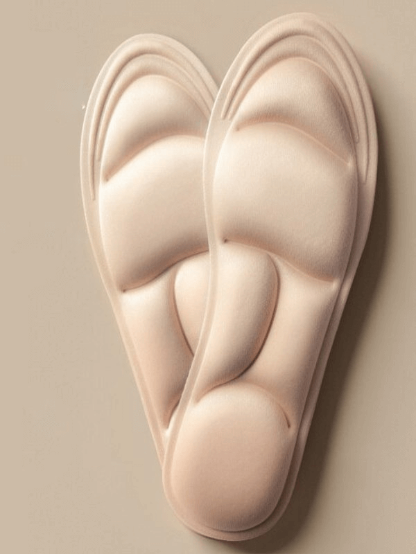 Soft breathable orthopedic insoles with elastic memory foam for superior comfort and shock absorption.