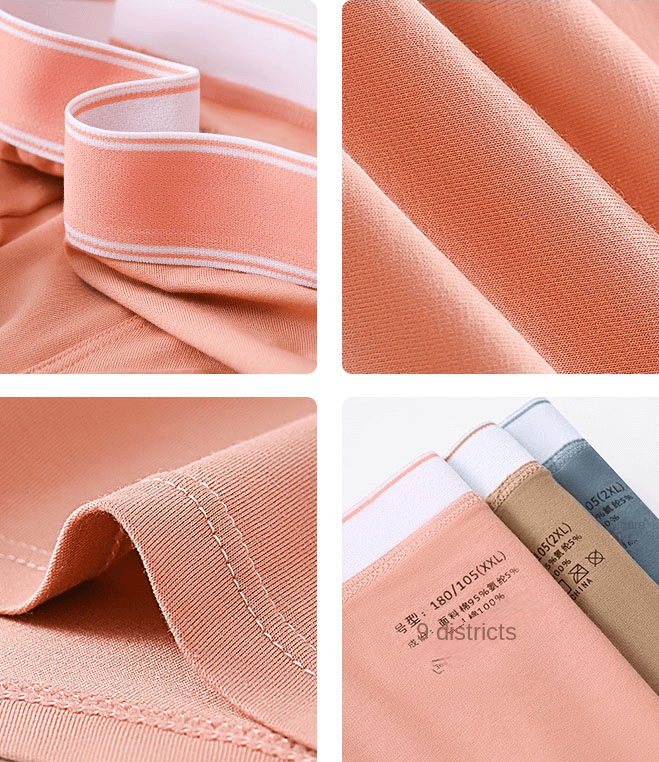 Close-up of Soft Cozy Cotton Boxers for Men featuring breathable fabric and various colors, highlighting comfort and style.