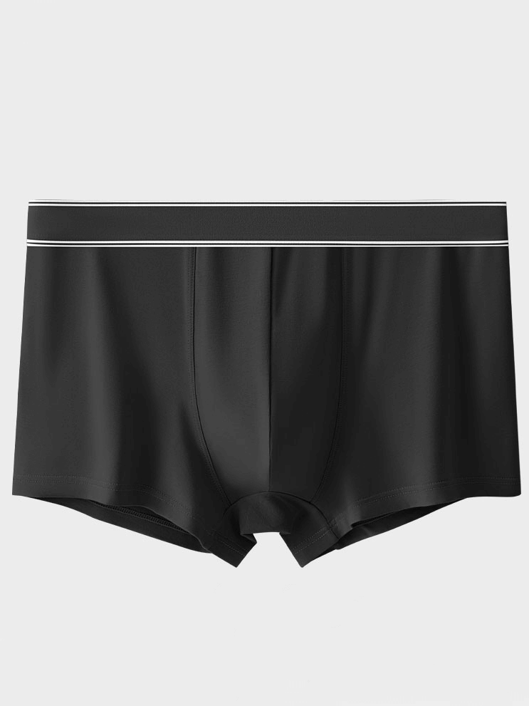 Soft Cozy Cotton Boxer for Men - Fashionable, breathable underpants in durable black cotton for all-day comfort (Model SF1241).