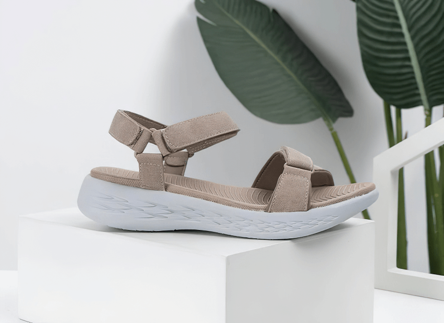 Soft Sole Wedge Open Sandals for Women - Breathable, Durable Sports Shoes SF0323 with Hook & Loop Closure and Rubber Outsole.