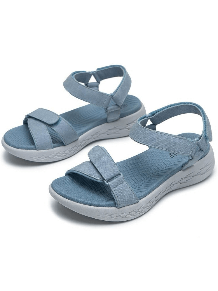 Sandales ouvertes compensées à semelle souple pour femmes / chaussures de sport pour femmes - SPF0323 