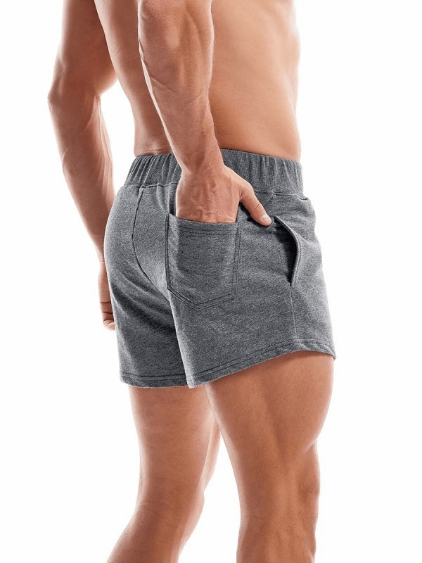 Solid Color Breathable Sports Shorts for Men with Pockets - SF0845