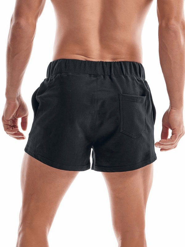 Short de sport respirant de couleur unie pour hommes avec poches - SPF0845 