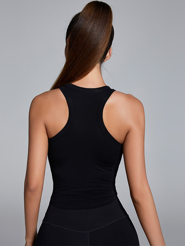 Solid High Neck Tank Top for Women / Sexy Breathable Tanks - SF1247