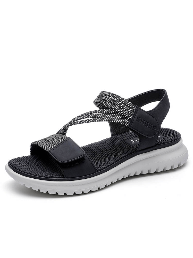Sandales souples pour femmes de sport avec Velcro / Chaussures plates pour femmes - SPF0999 