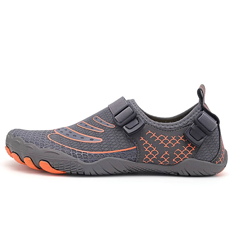 Unisex sports aqua shoes SF0474 with synthetic upper and TPR outsole, perfect for swimming, water sports, and hiking activities.