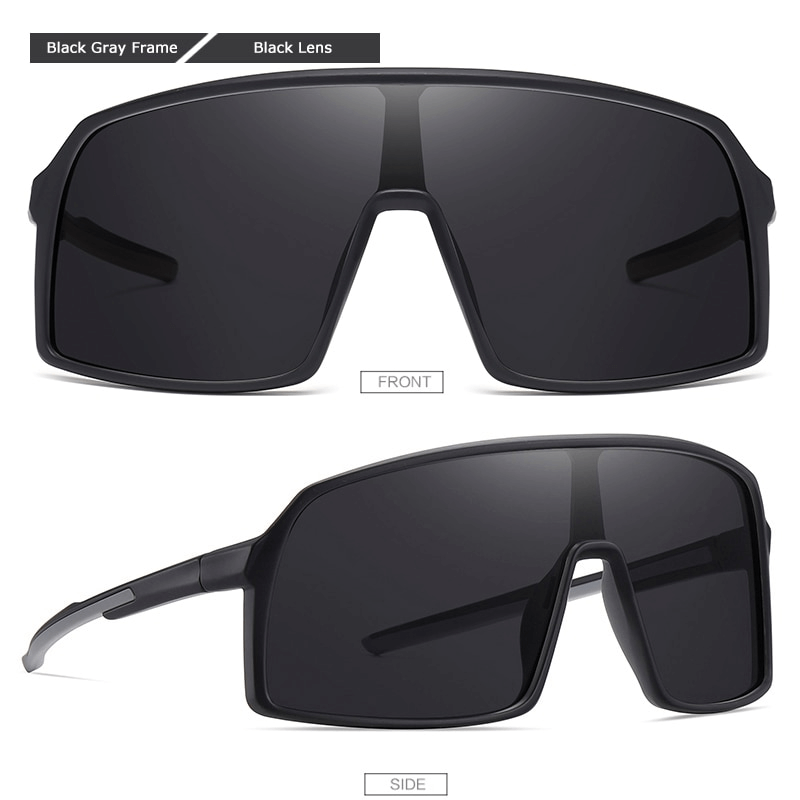 Sports Big Frame Windproof Goggles SF0955 with black acetate frame and TAC UV400 lenses, front and side view for stylish protection.