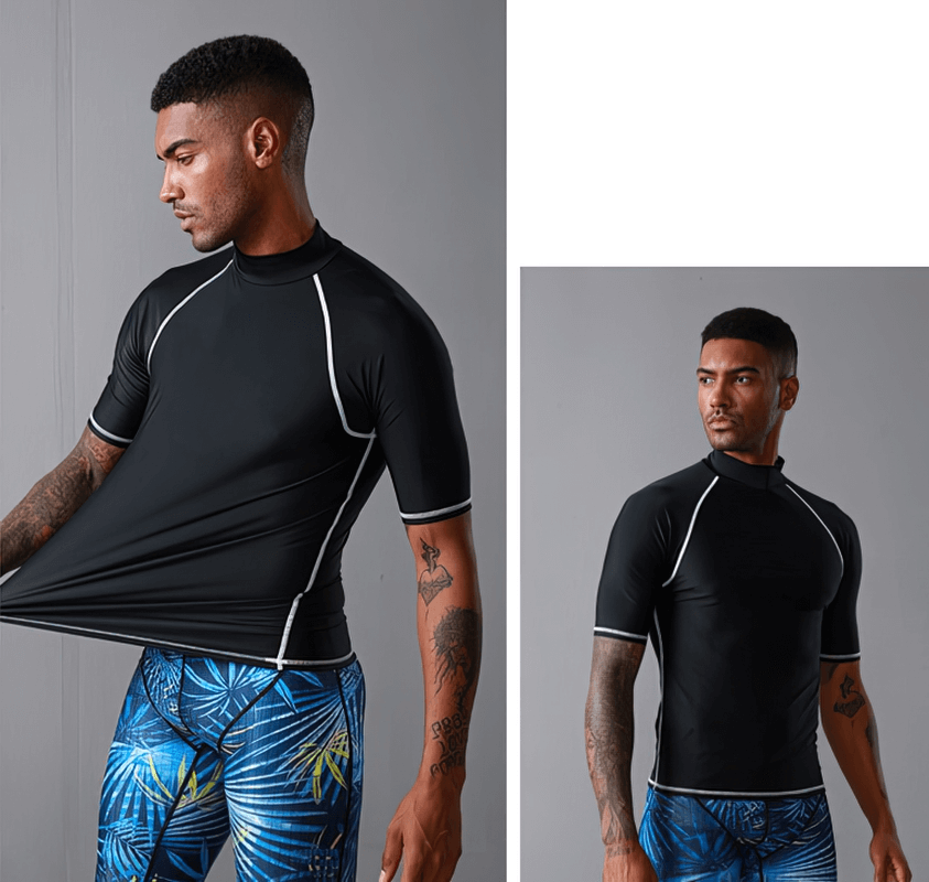 Sportliches elastisches Strand-T-Shirt für Wassersport mit kurzen Ärmeln – SF0951 