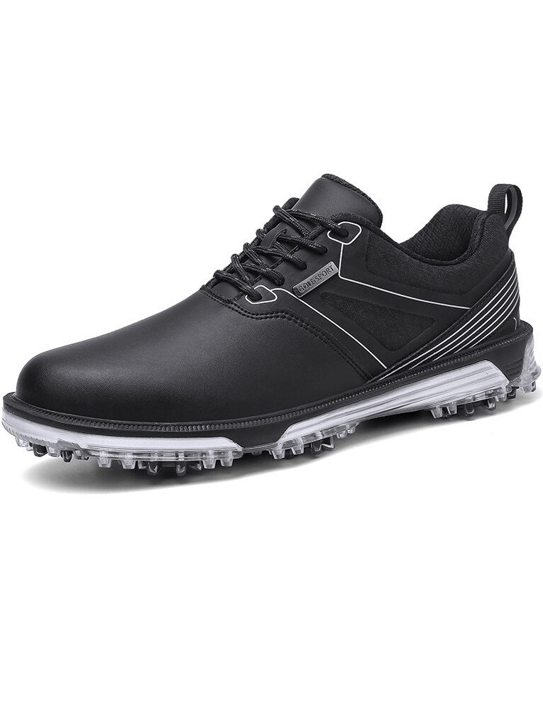 Flexible non-slip men's sneakers golf shoes SF1175 with durable PU upper, rubber outsole for grip, and lace-up closure.