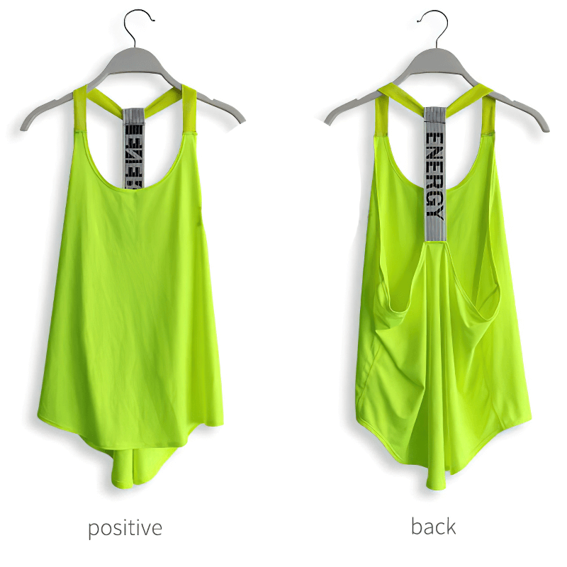 Sports Letter Backless Tank Top / Women's Fitness Quick Dry Tank / Gym Clothing - SF0079