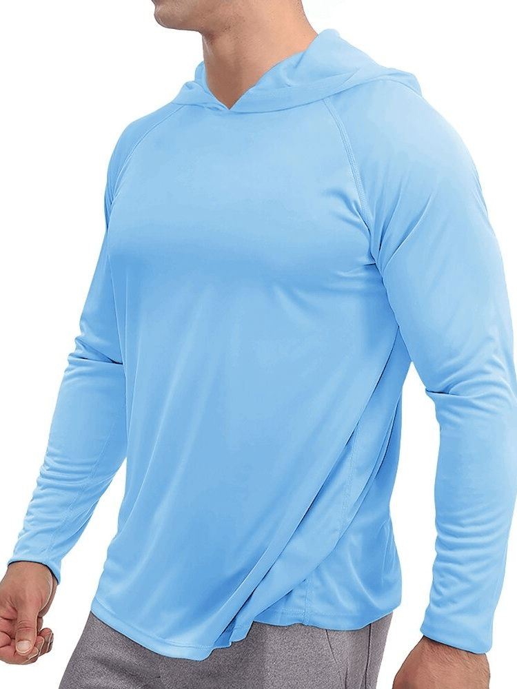 Chemises à capuche légères à manches longues pour hommes à séchage rapide - SPF0382 