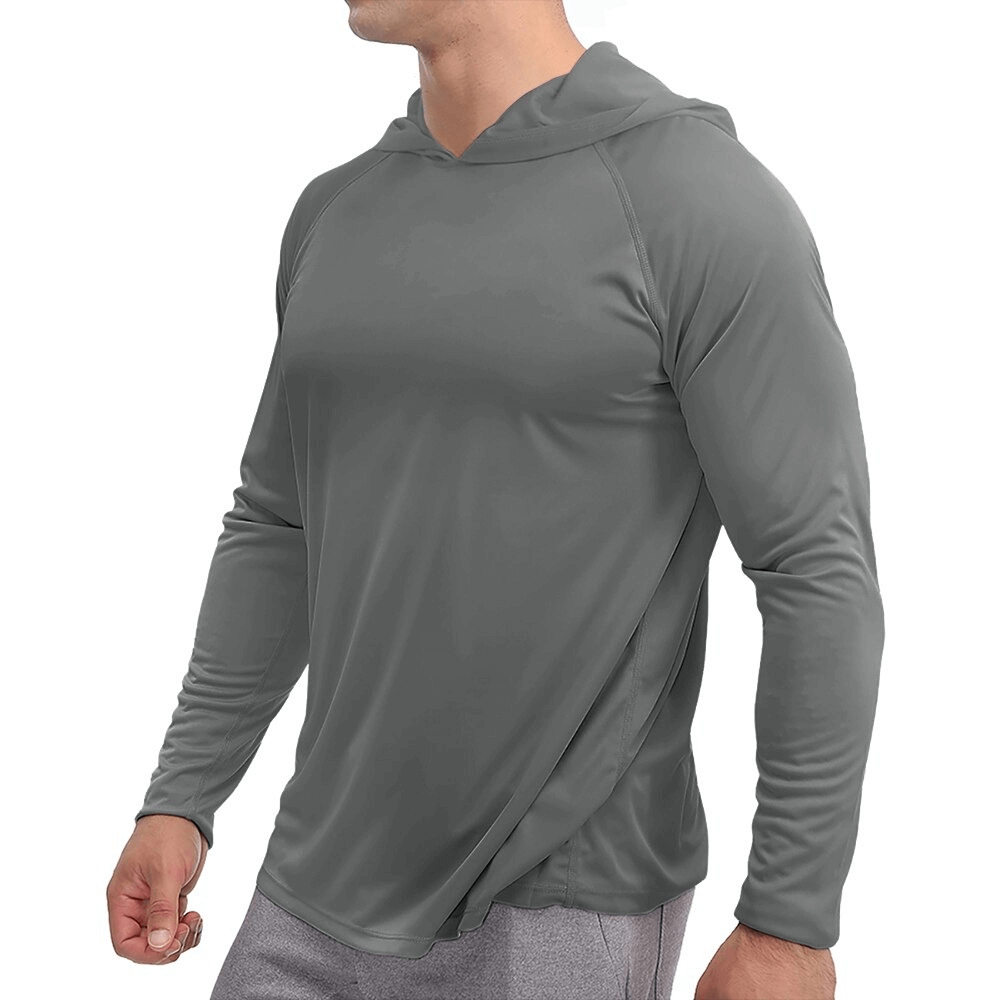 Sports Lightweight Quick-Dry Men's Long-Sleeve Hooded Shirts - SF0382