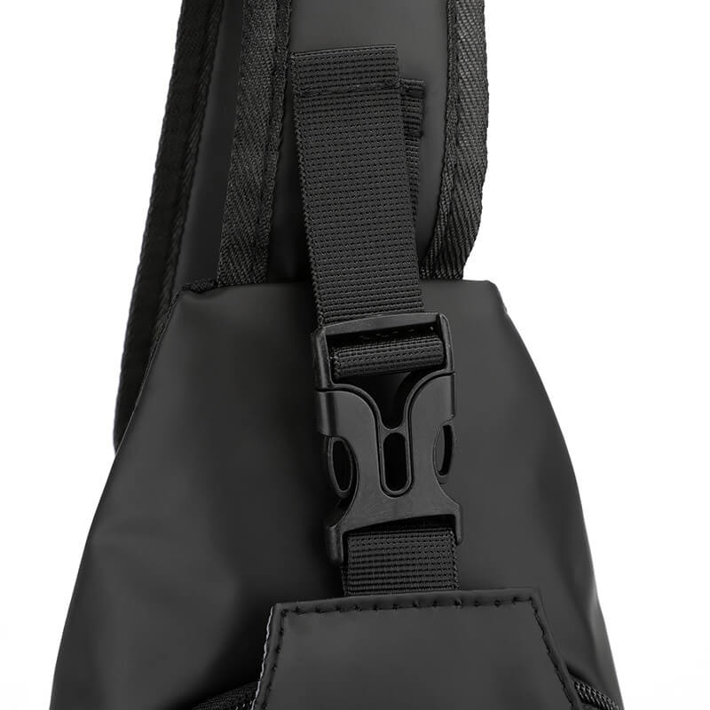 Close-up of Sports Men's Multifunctional Crossbody Bag with secure closure and adjustable strap for comfort.