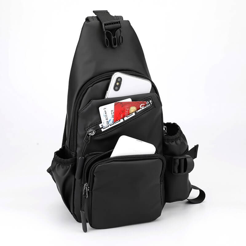 Sports Men's Crossbody Bag with USB Port and Pockets for Essentials