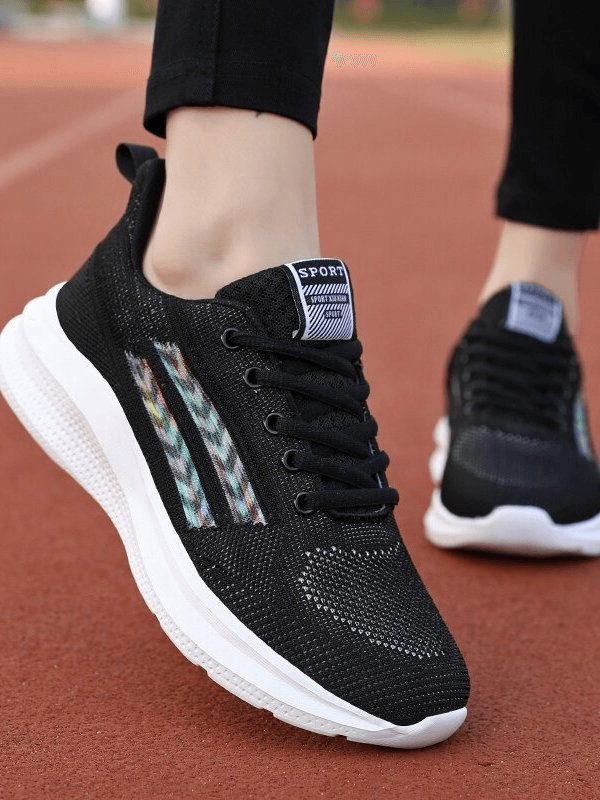 Sports Mesh Breathable Women's Shoes for Training, durable EVA outsole, cushioning latex insole, perfect for running and sports.