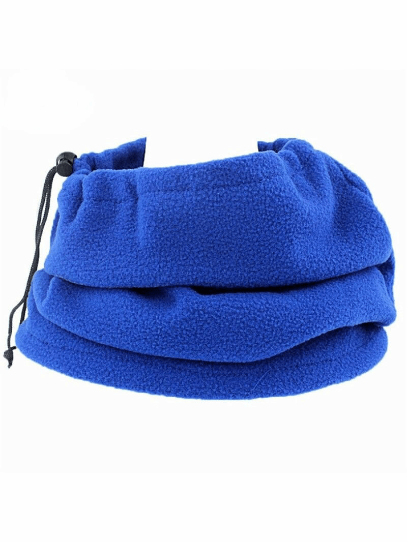 Blue Sports Multi-function Drawcord Polar Fleece Neck Cover SF0580 for outdoor activities and warmth.