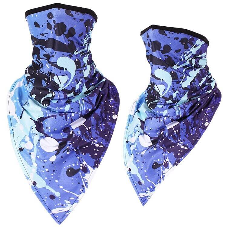 Stylish sports neck gaiter with abstract prints, perfect for cycling and outdoor activities. Offers UV protection, breathable design.