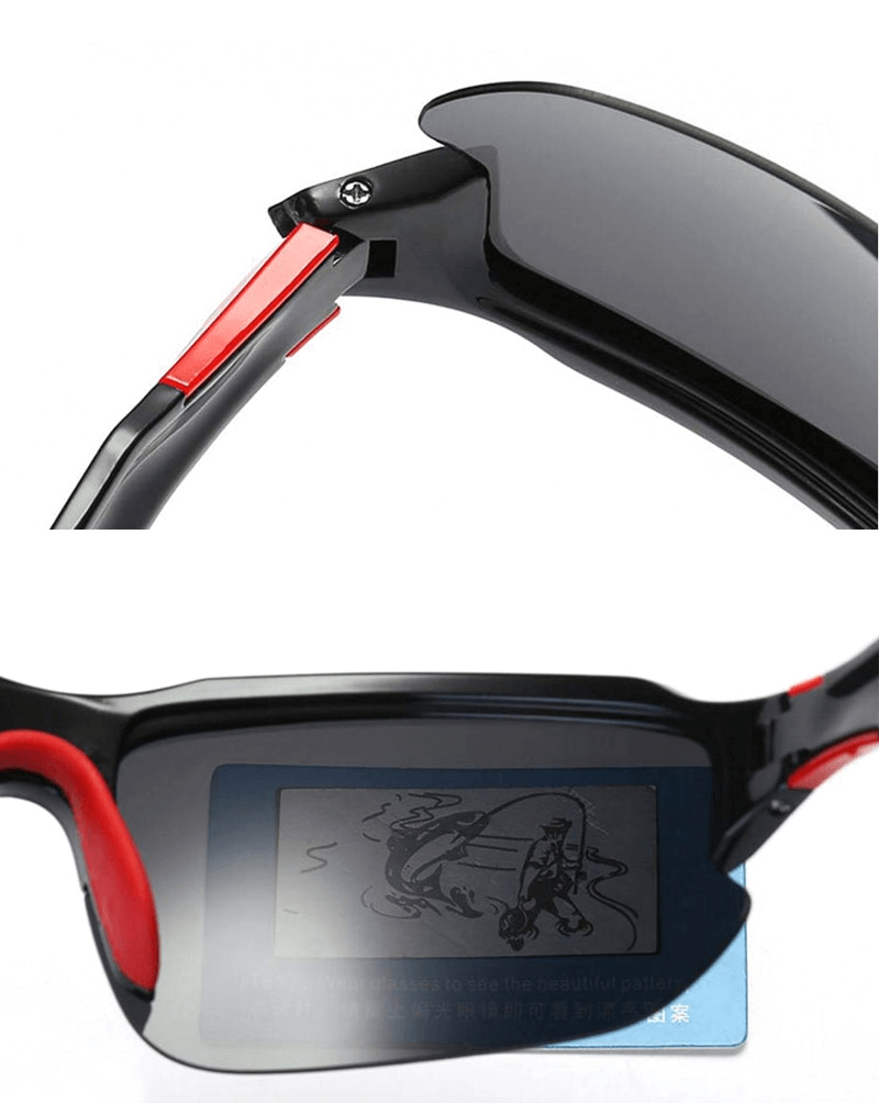 Stylish polarized sports sunglasses with semi-rimless frames and mirrored lenses SF0843, ideal for cycling and driving.