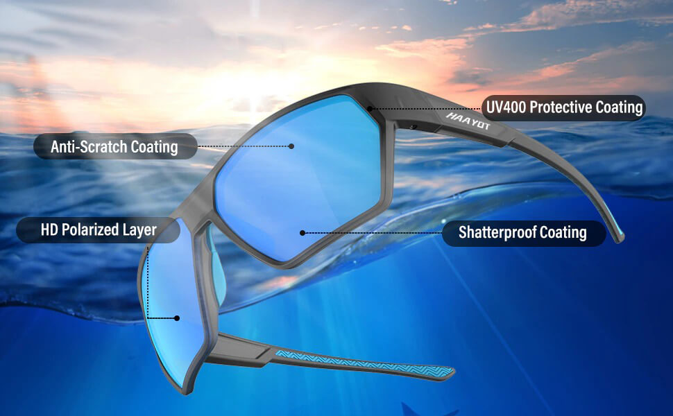 Sportliche polarisierte Sonnenbrille mit robustem Rahmen und Nasenpads – SF0698