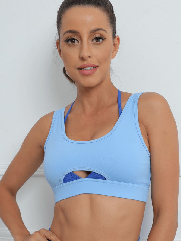 Sports Quick-Dry Women's Bra Top with Front Cutout - SF1164