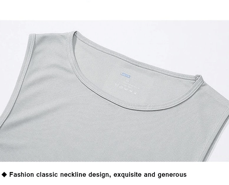 Close-up of gray sports quick-drying men's T-shirt, featuring classic neckline design for training.