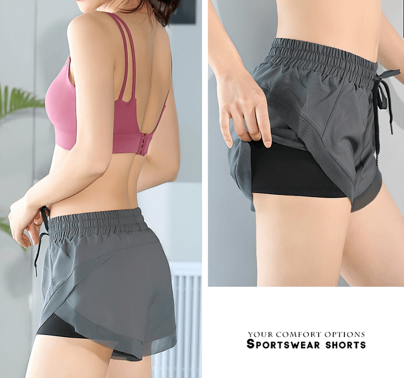 Sports Quick-Drying Shorts Two In One with Lining Hem Elastic - SF0202