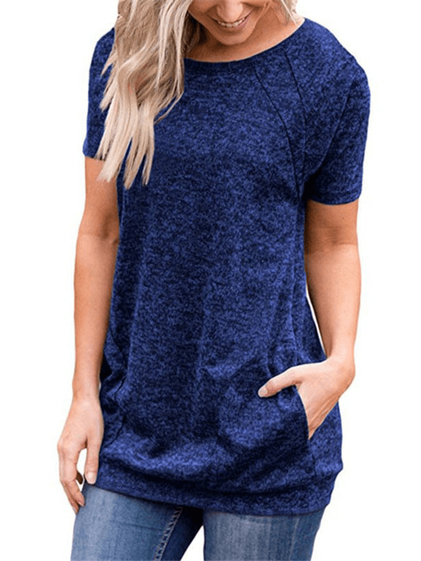 Sports Running Loose T-Shirt for Women with Pockets - SF1178