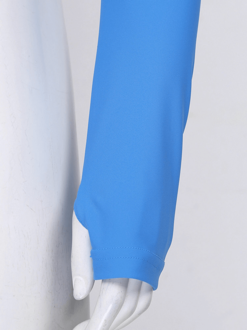 Haut court de sport sans couture à manches longues avec bretelles croisées dans le dos - SPF1017 