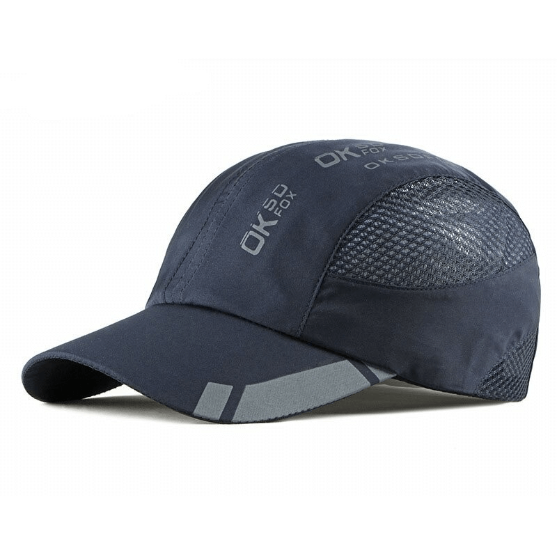 Navy Sports Thin Light Breathable Adjustable Baseball Cap with Mesh Design SF0458