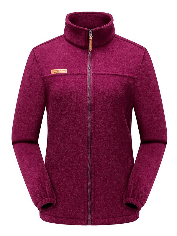 Sportliche warme Damen-Fleecejacke mit Reißverschluss und Taschen – SF0229