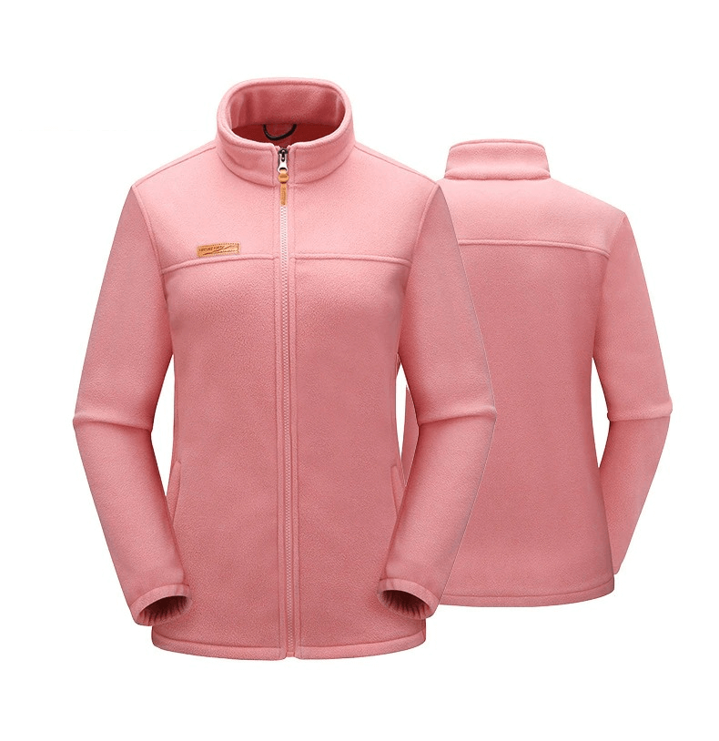 Sportliche warme Damen-Fleecejacke mit Reißverschluss und Taschen – SF0229