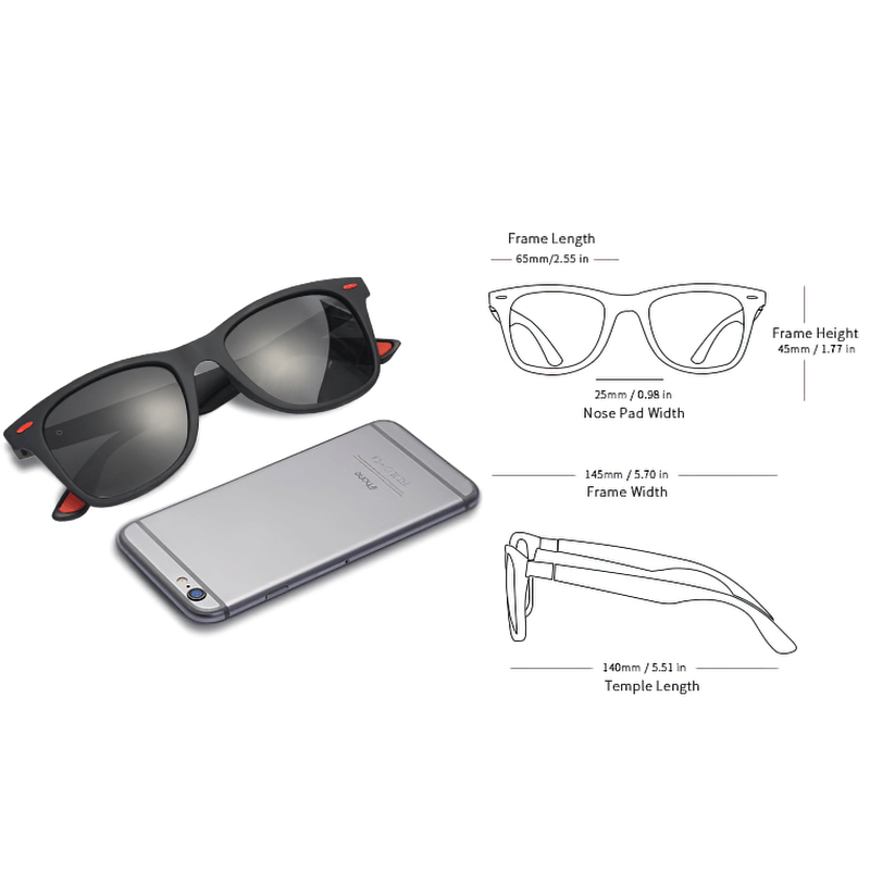 Ultraleichte polarisierte Sonnenbrille im quadratischen Stil für Männer und Frauen – SF0950