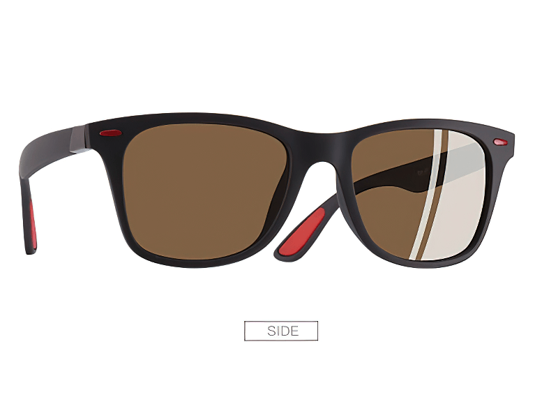 Unisex ultralight square polarized sunglasses with TR90 frame, UV400 protection, ideal for stylish sun protection.