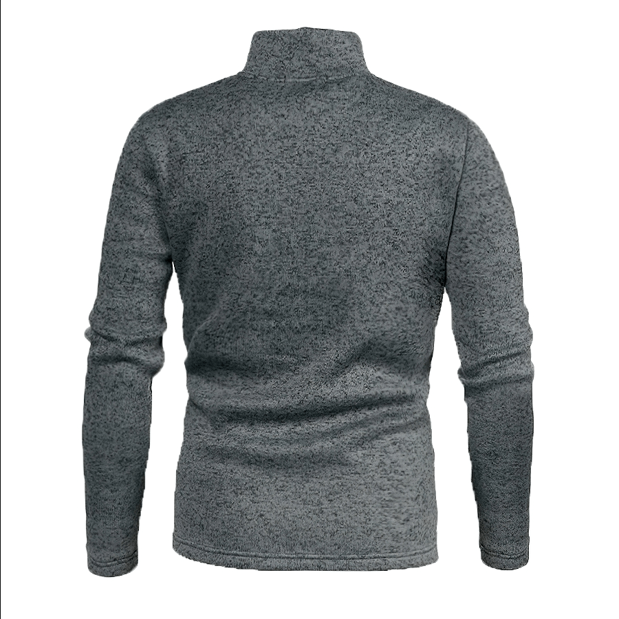 Stand Collar Thicker Sweatshirt with Half Zipper for Men - SF0413