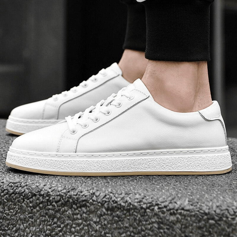 Stylish breathable genuine leather men's shoes SF1170 with lace-up closure and rubber outsole for comfort and traction.