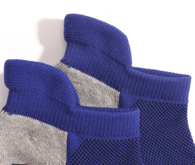 Blue and gray stylish breathable non-slip sports socks with silicone soles, perfect for football, unisex SF0829