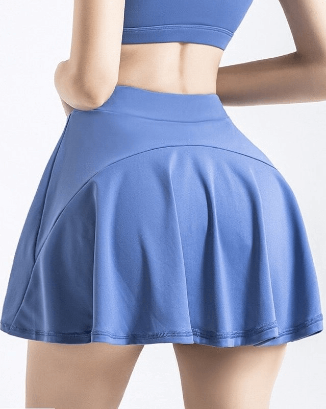 Stylischer elastischer Damen-Tennis-Shorts-Rock mit Tasche – SF0187 