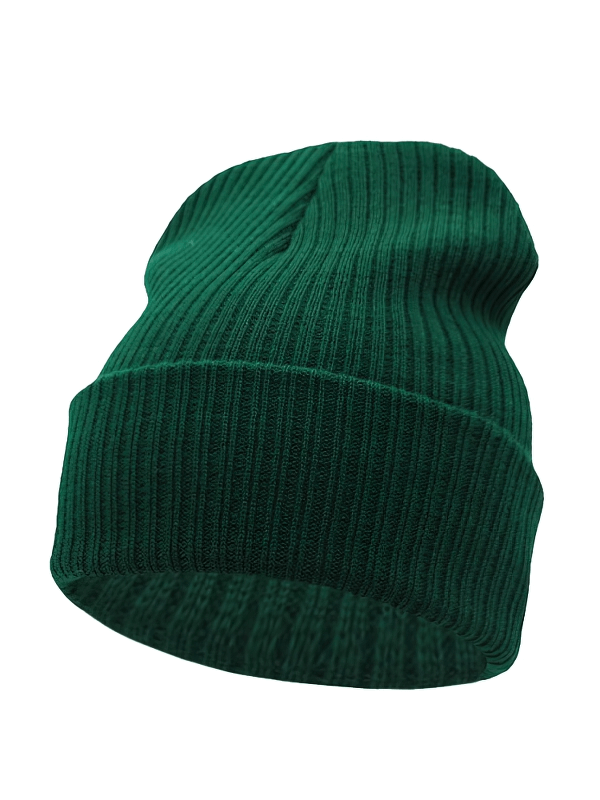 Green knitted unisex hat for warmth, perfect for casual or sports wear. SF0800