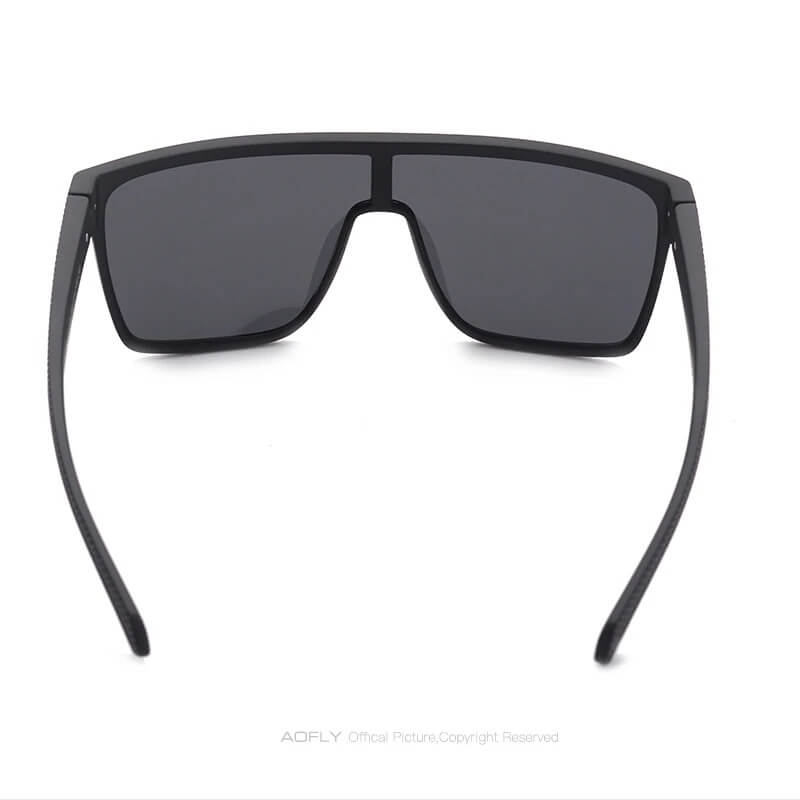 Stilvolle, übergroße, quadratische Sonnenbrille für Herren mit flexiblem Rahmen – SF0660