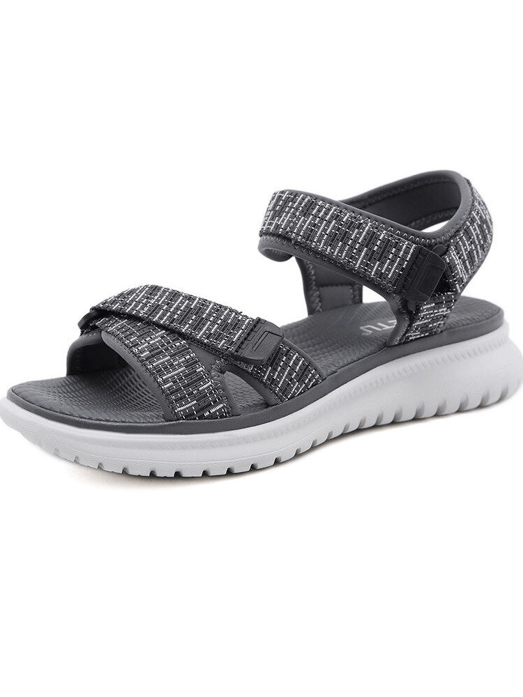 Sandales souples de sport élégantes avec attaches réglables / chaussures d'été pour femmes - SPF0984 