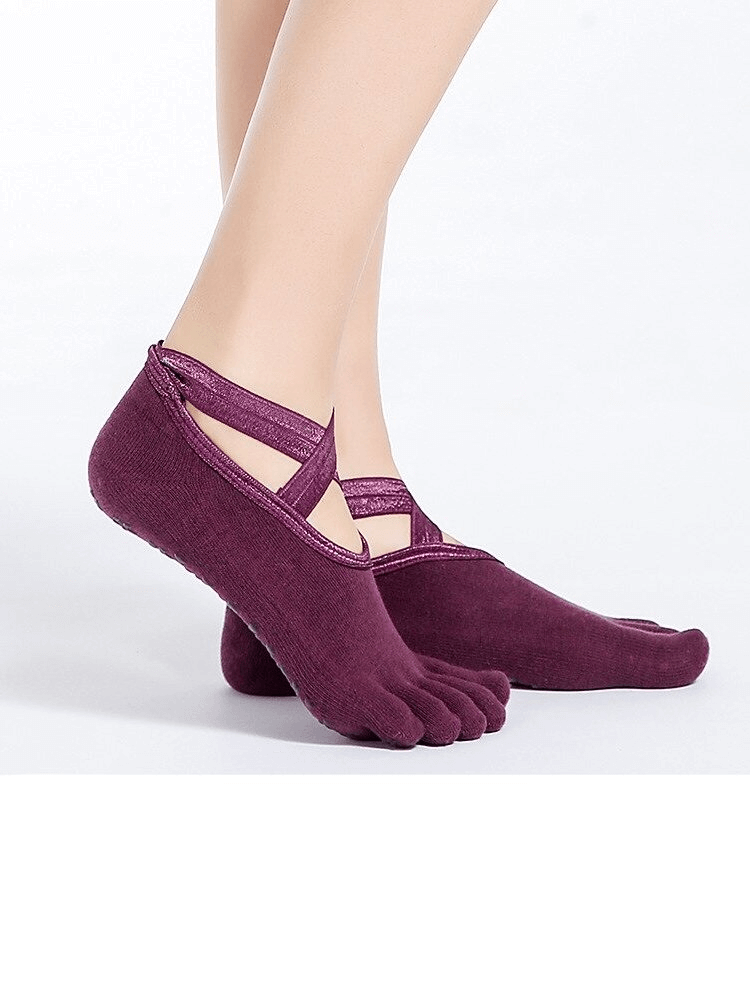 Stilvolle rutschfeste Sportsocken für Damen mit geteilten Zehen – SF0334 