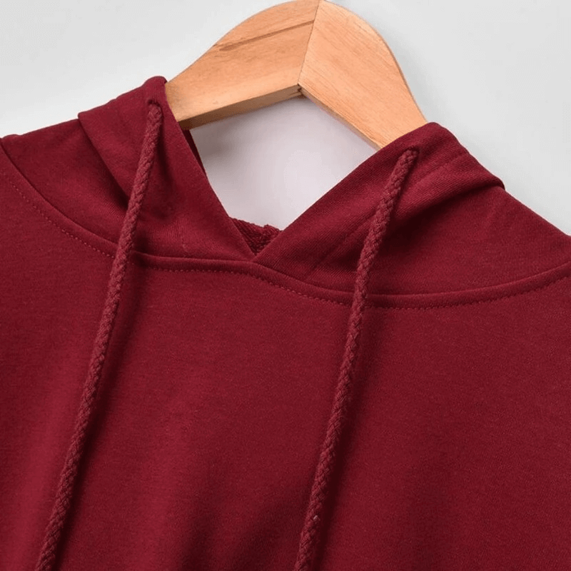 Stylish Women's Sports Hoodie / Cropped Long Sleeves Cuffed Sweatshirt - SF0091