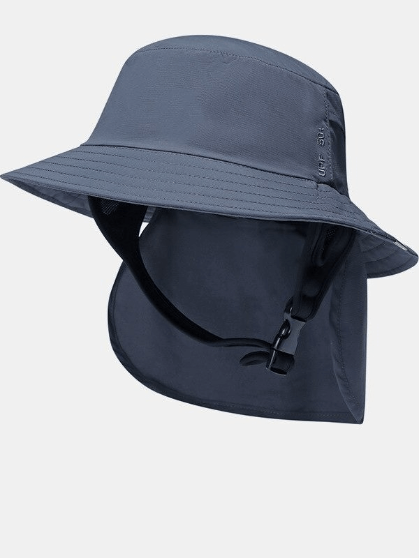 Sun Protection Breathable Waterproof Wide Brim Hat with neck flap, lightweight UV shield for outdoor activities, SF0415 model.