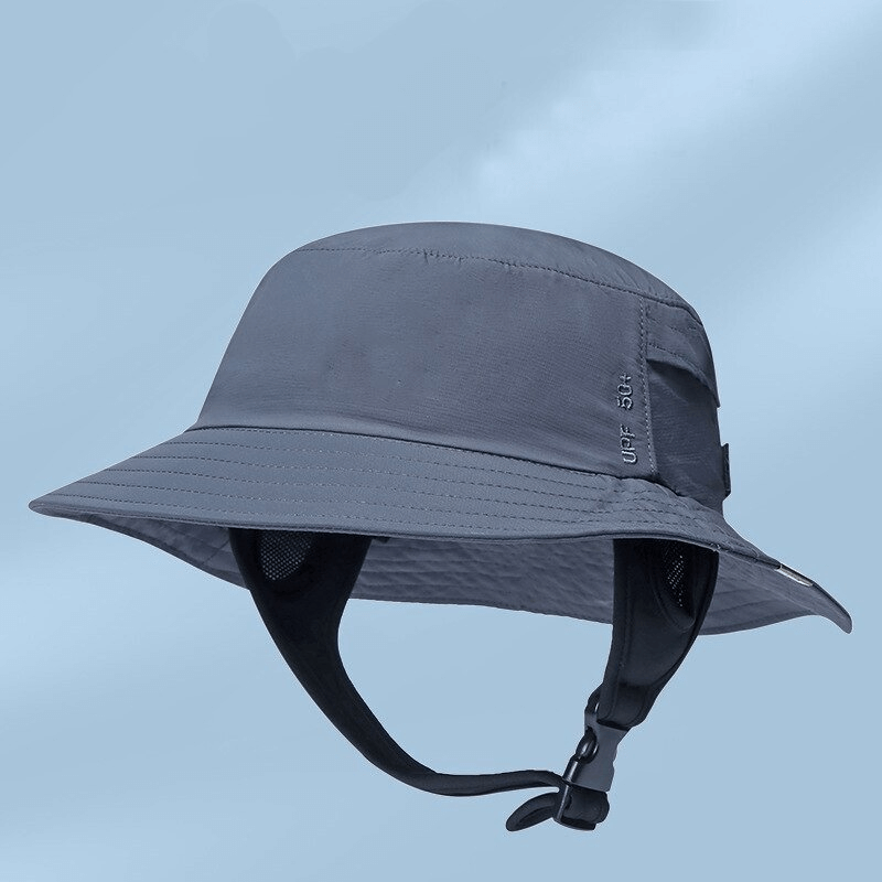Unisex sun protection waterproof wide brim hat with UV protection and chin strap.