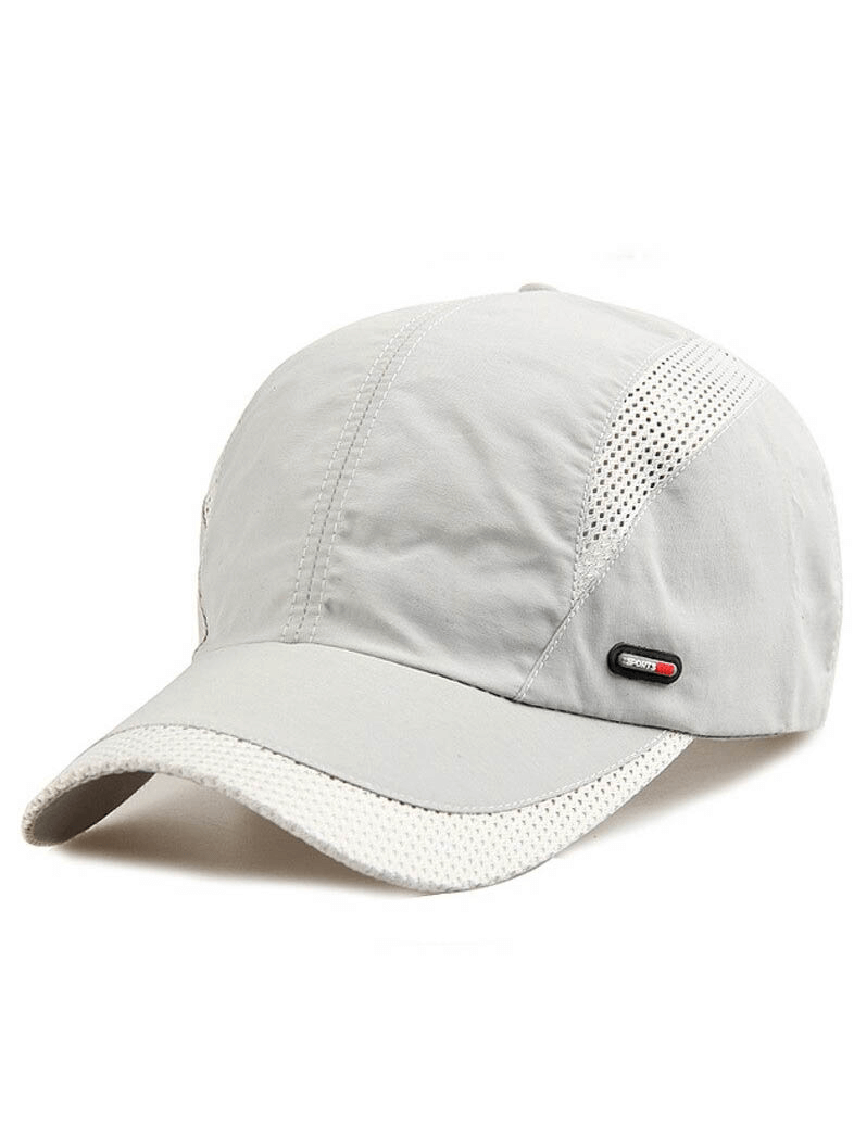 Sun Protection Fine Mesh Design Baseball Cap with Adjustable Metal Buckle, ideal for outdoor activities like cycling or mountaineering.