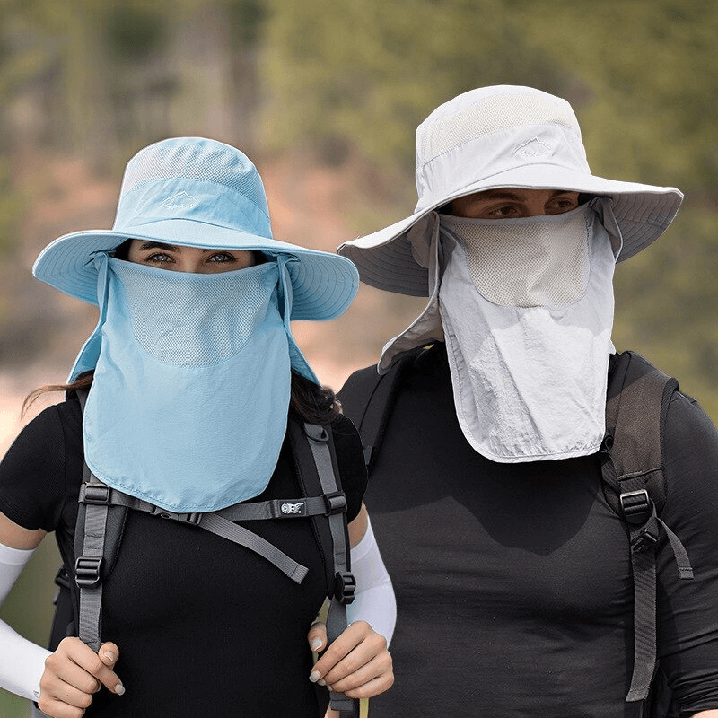 Sunscreen Breathable Double Layer Hats with Face Protection - SF0432