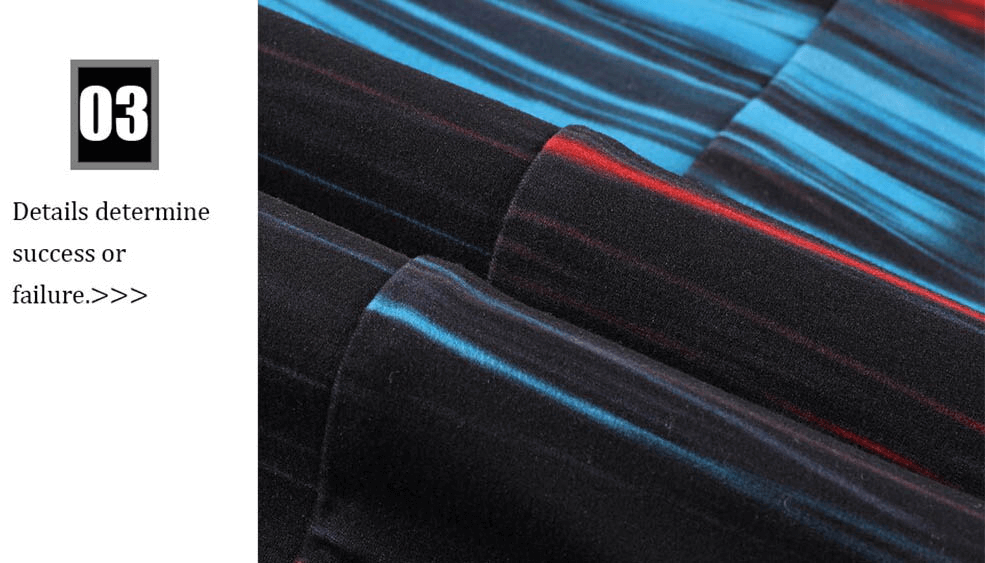Close-up of thermal fleece fabric showcasing red and blue stripes, emphasizing high-quality details for neck scarf SF0900.