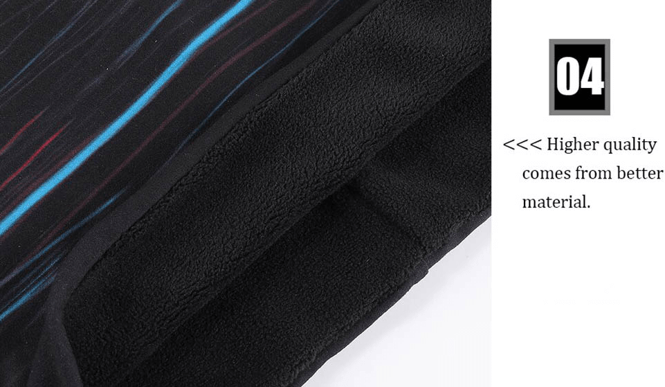 Close-up of Thermal Fleece Motorcycle Face Mask fabric highlighting quality material and design.